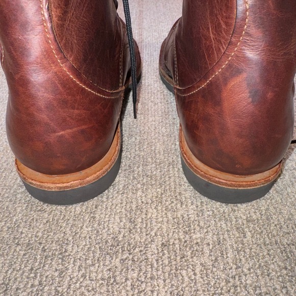 Origin USA Coronado 6" Boot Whiskey Leather Vibram Wedge Men's 12 D EUC - Picture 7 of 10